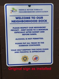dock sign original